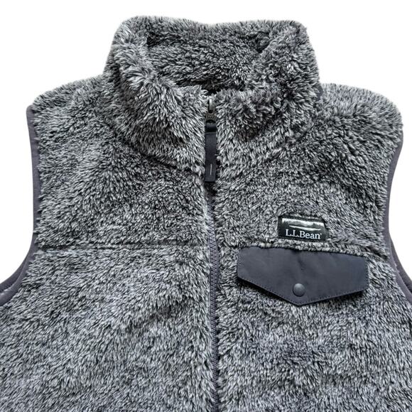 L.L. Bean Women’s Hi Pile Fleece vest gray size medium - Picture 5 of 6